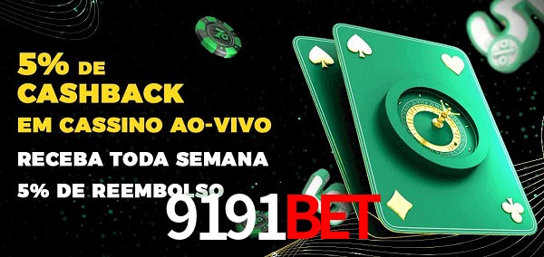 Promoções do cassino ao Vivo 9191bet
